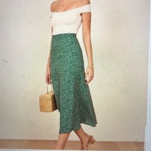 Reformation skirt Bea Skirt in Green Wyoming Print